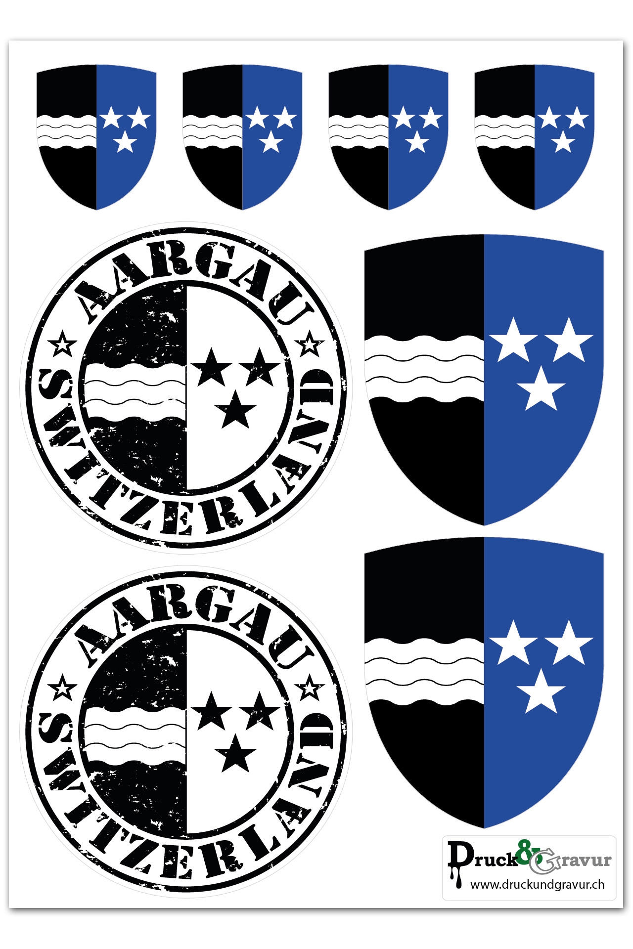 Stickerbogen Aargau