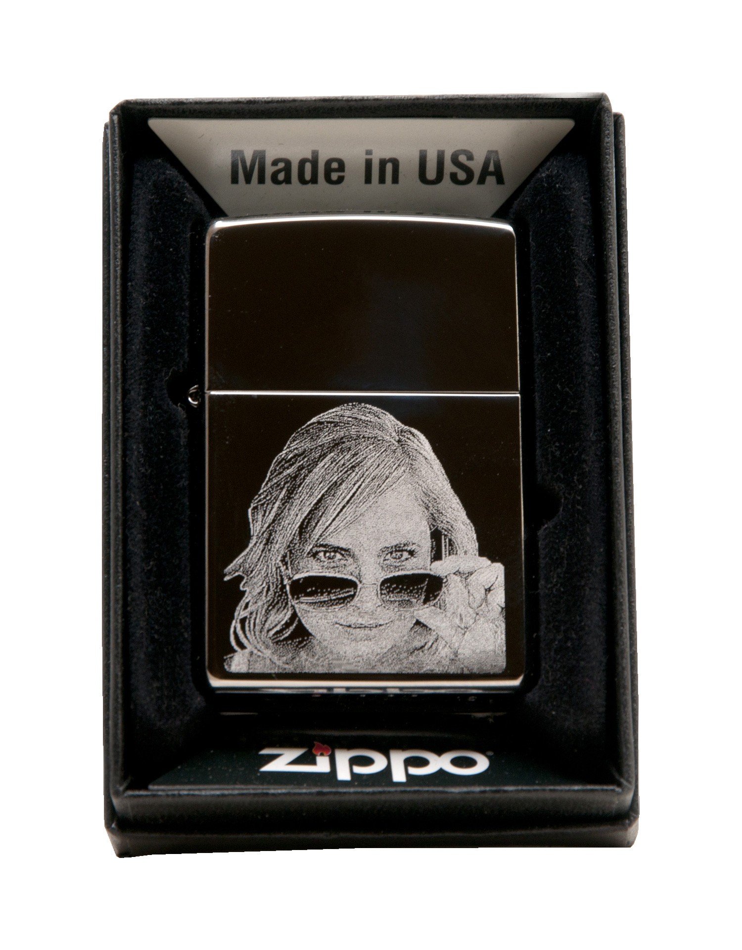 inkl. Fotogravur Zippo II chrome polished