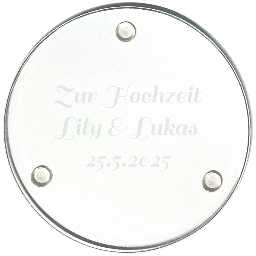 Gravur Glasuntersetzer