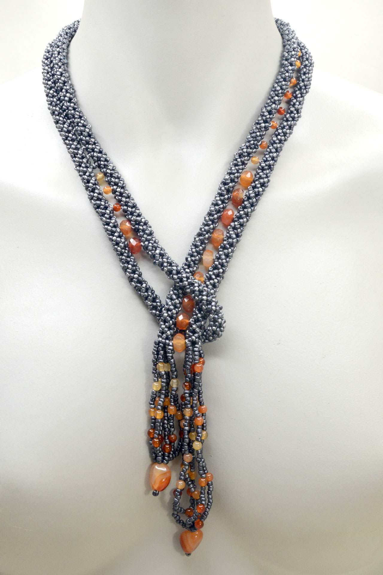 Karneol Kette "Fire & Ash"