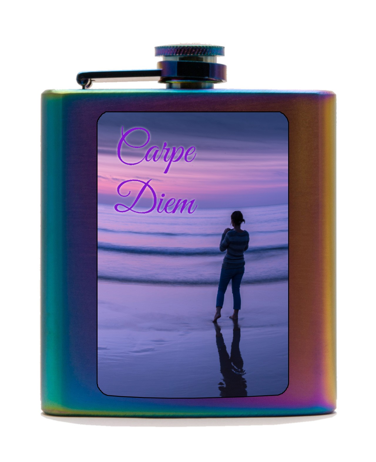 Inkl. Druck Flachmann 180ml Rainbow