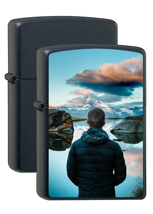 Inkl. Druck Zippo black matte