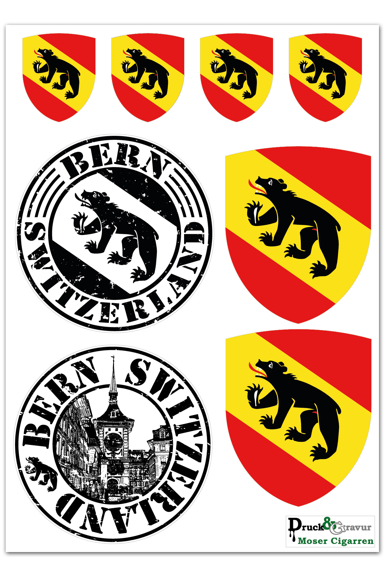 Stickerbogen Bern