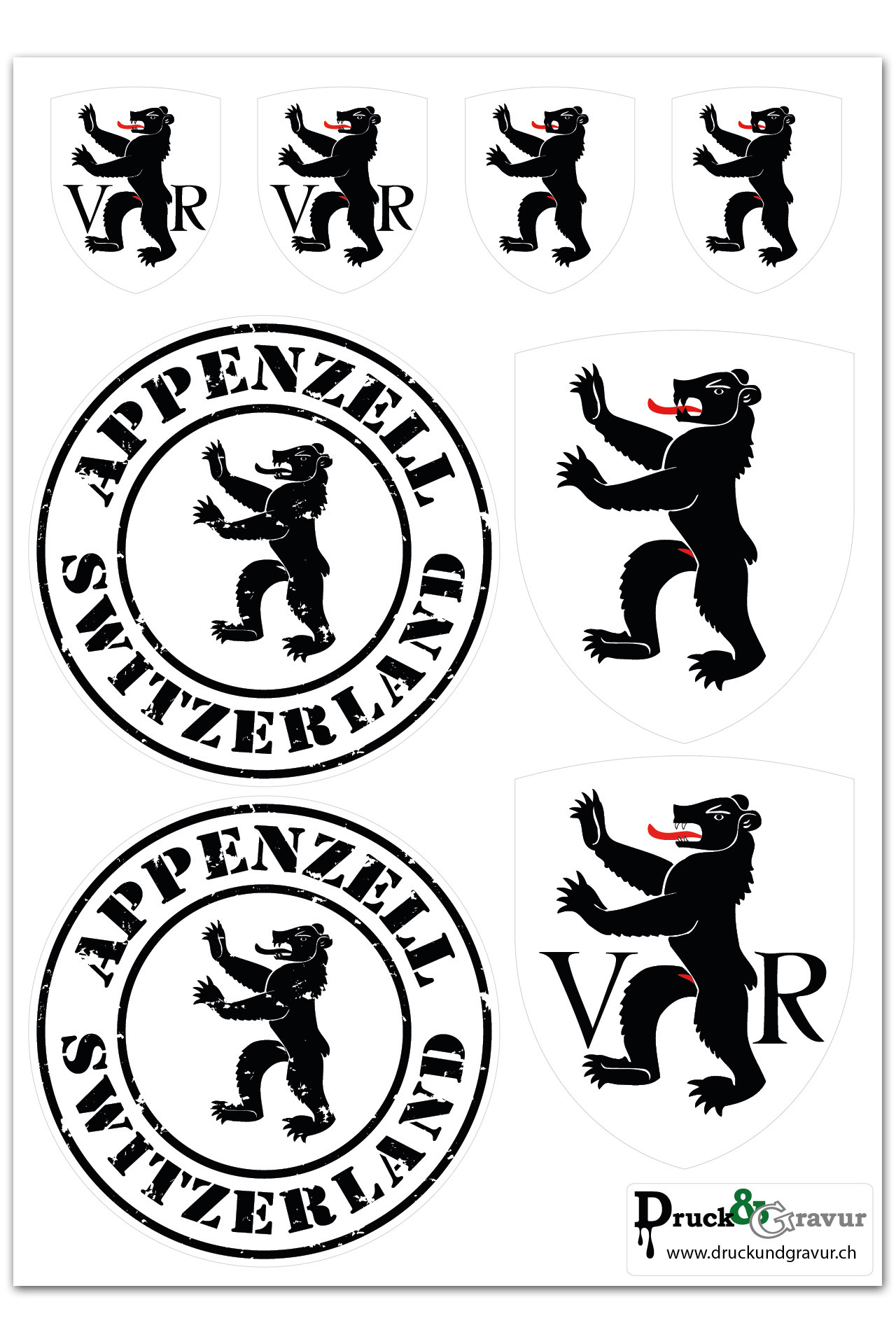 Stickerbogen Appenzell