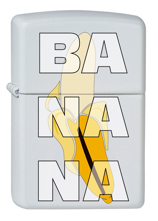 Banana Zippo bedruckt