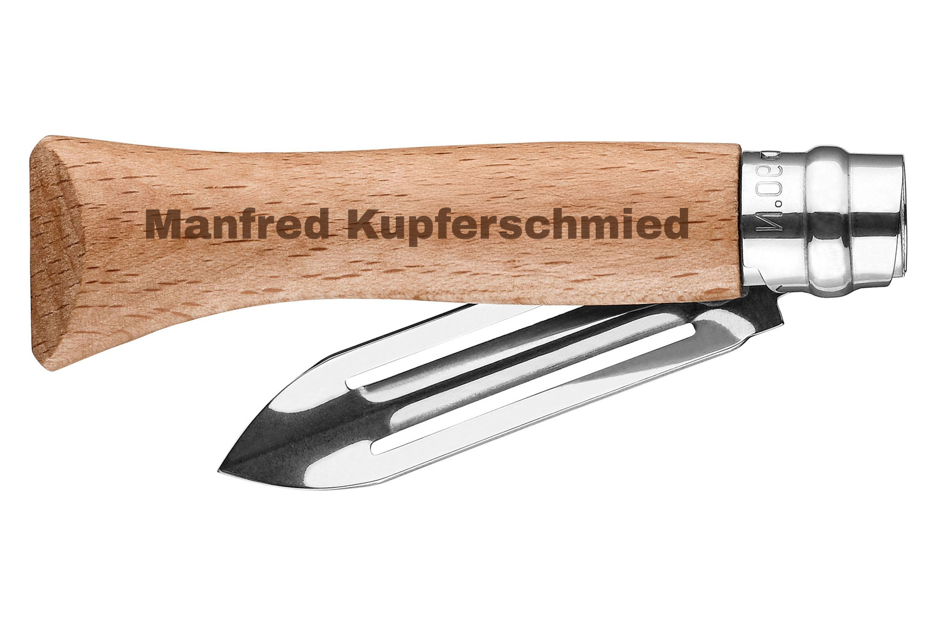 Gravur Opinel Sparschaeler Rueckseite