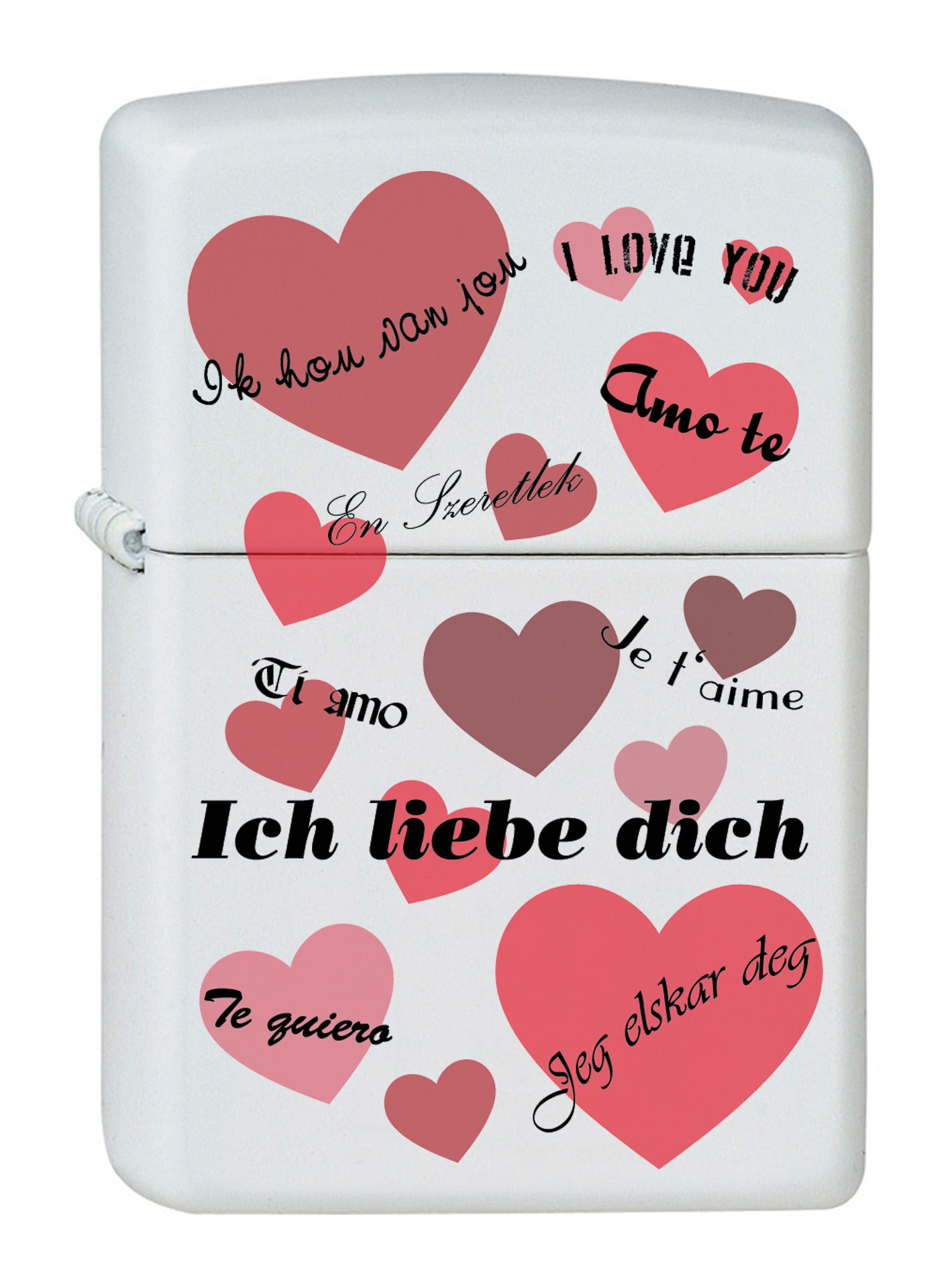 Herzen Zippo bedruckt