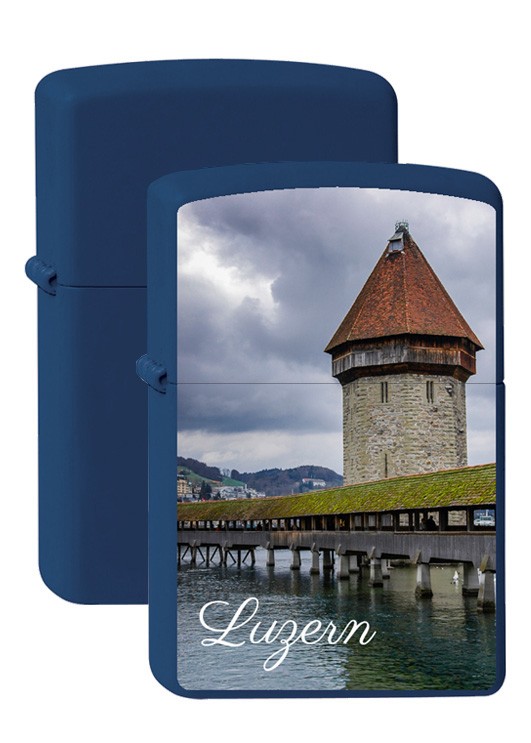 Inkl. Druck Zippo Navy Blue matte