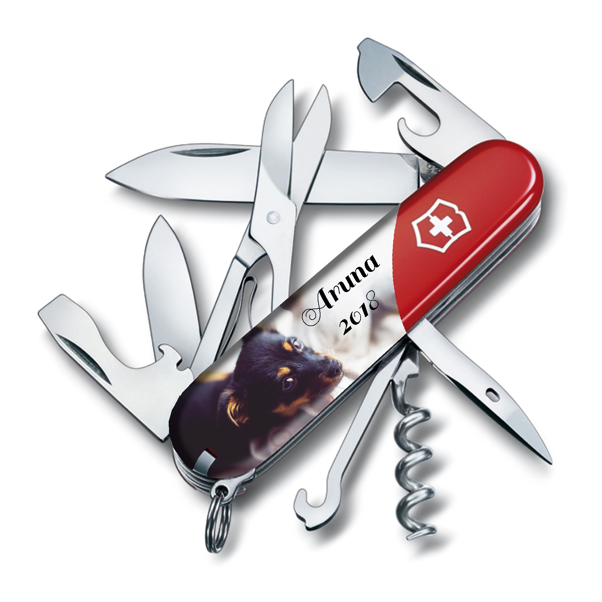 Inkl. Druck Taschenmesser Climber Rot