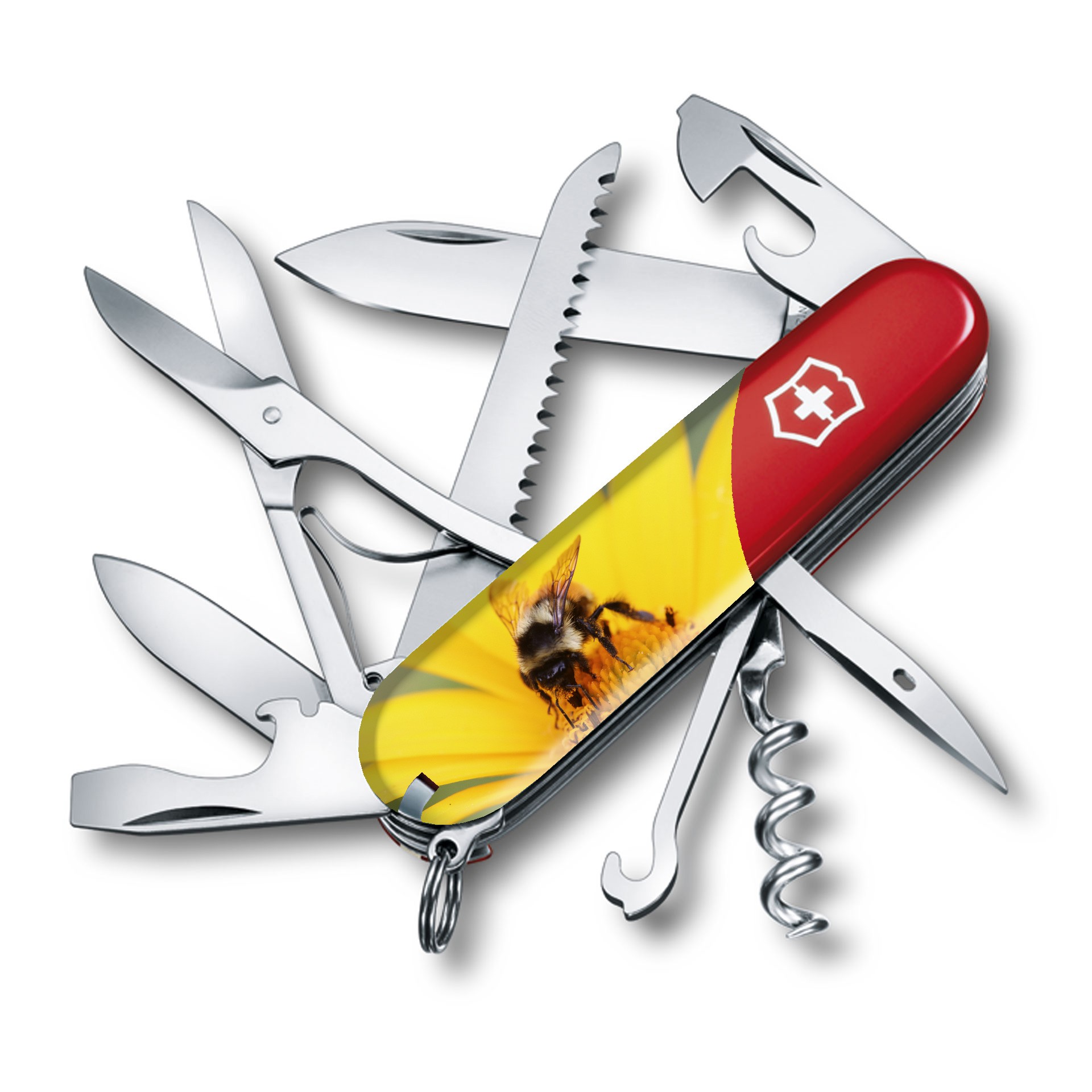 Inkl. Druck Taschenmesser Huntsman Rot