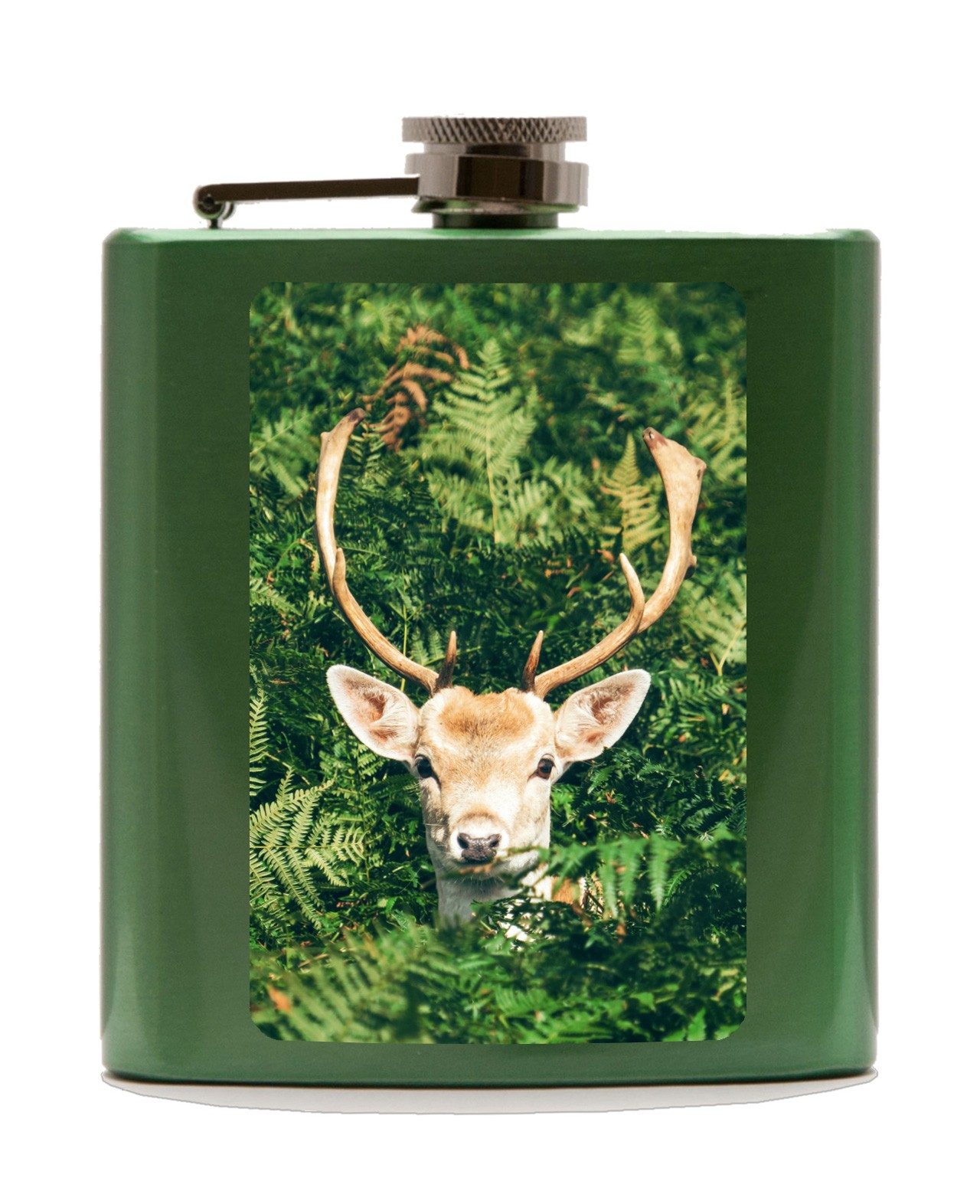 Inkl. Druck Flachmann 180ml Grün