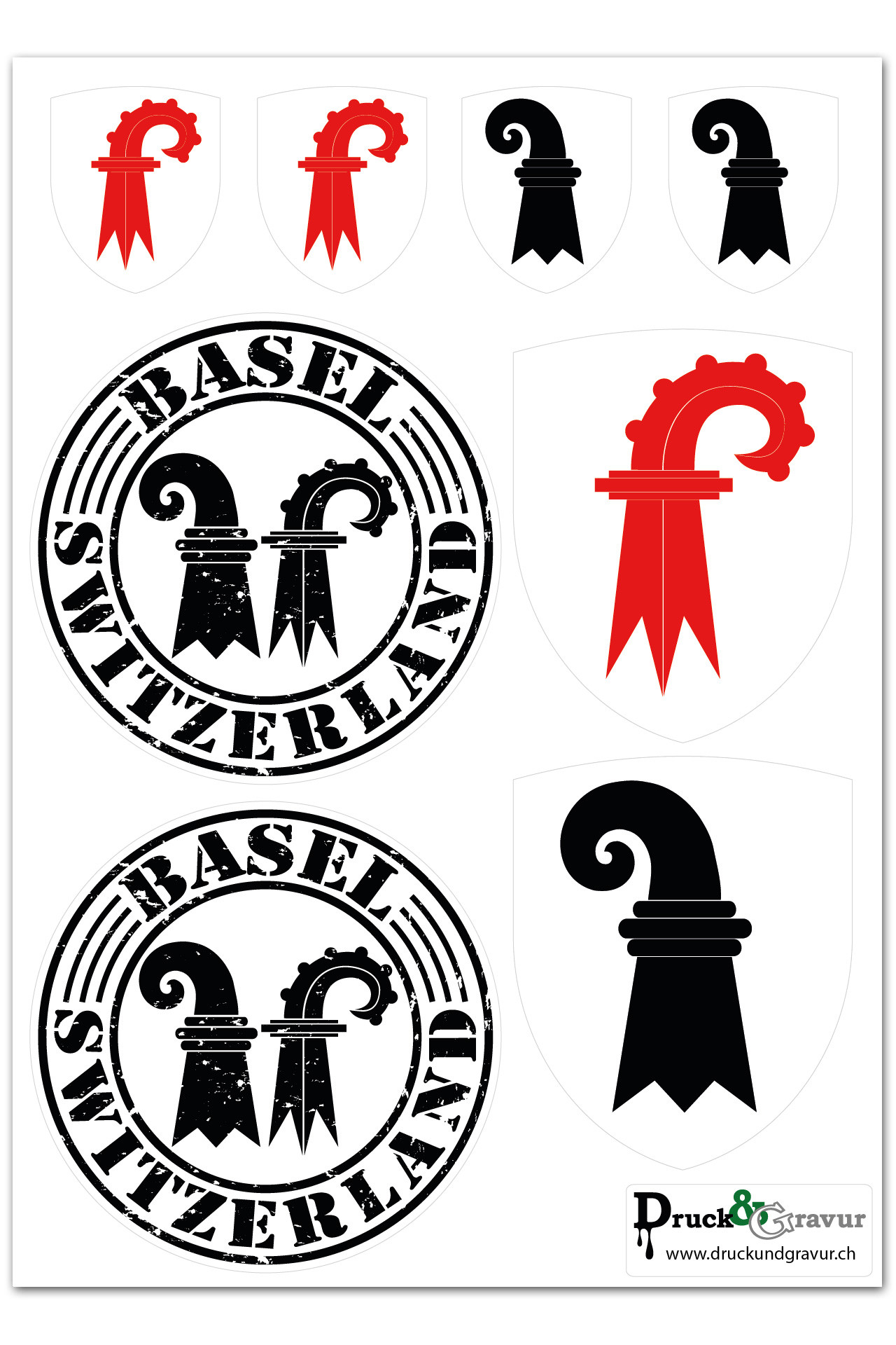 Stickerbogen Basel