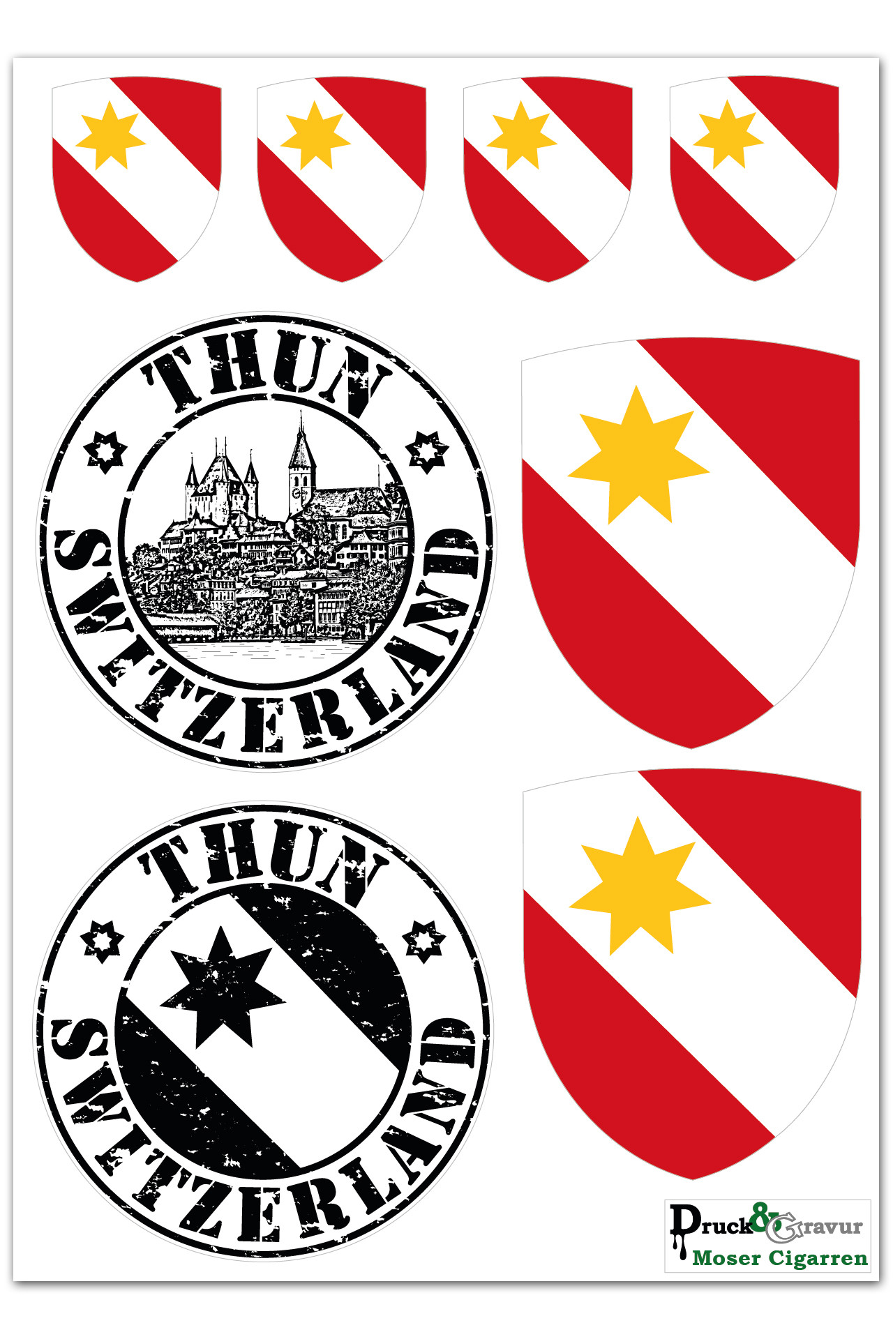 Stickerbogen Thun