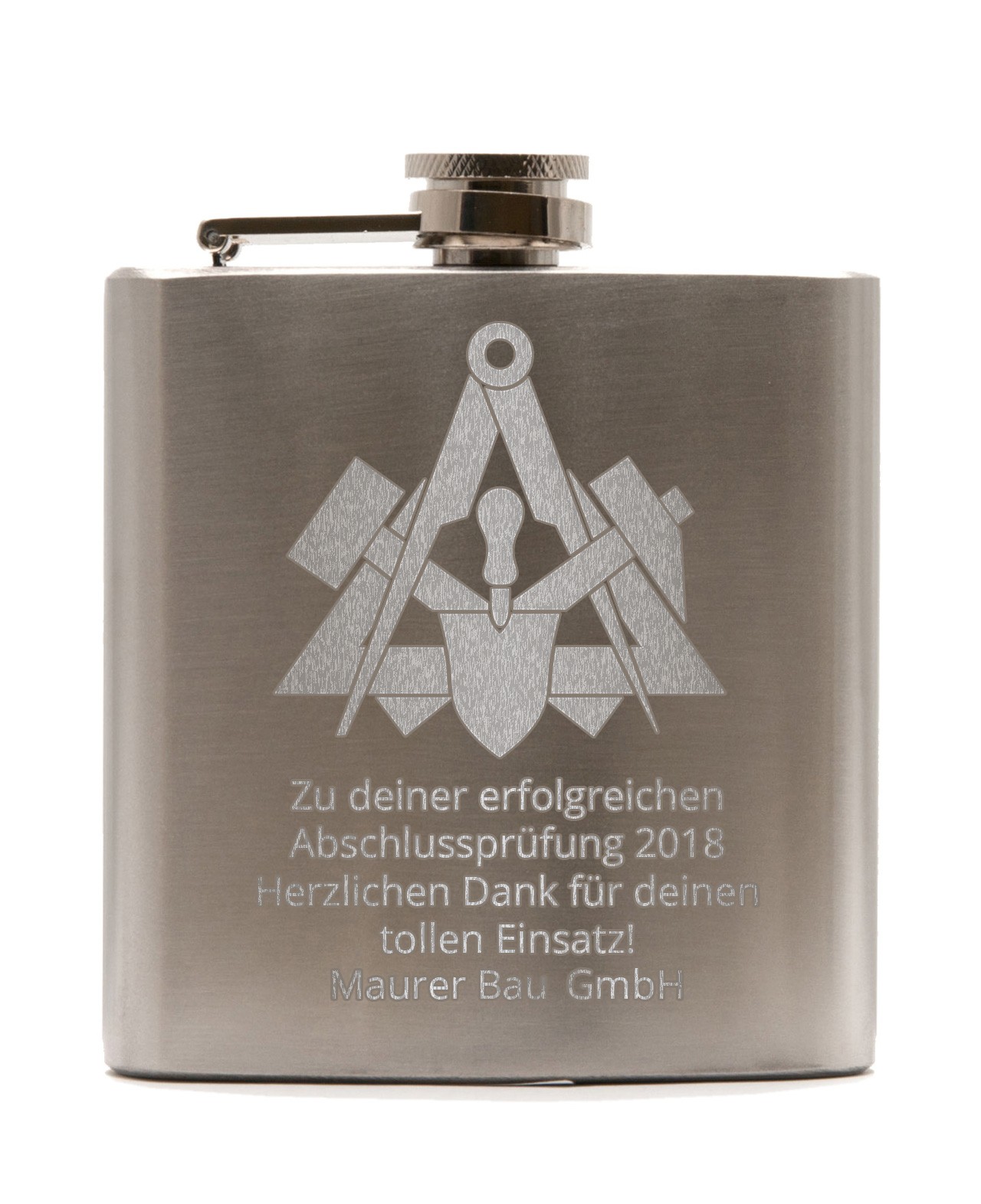 inkl. Gravur Flachmann 180ml chrom