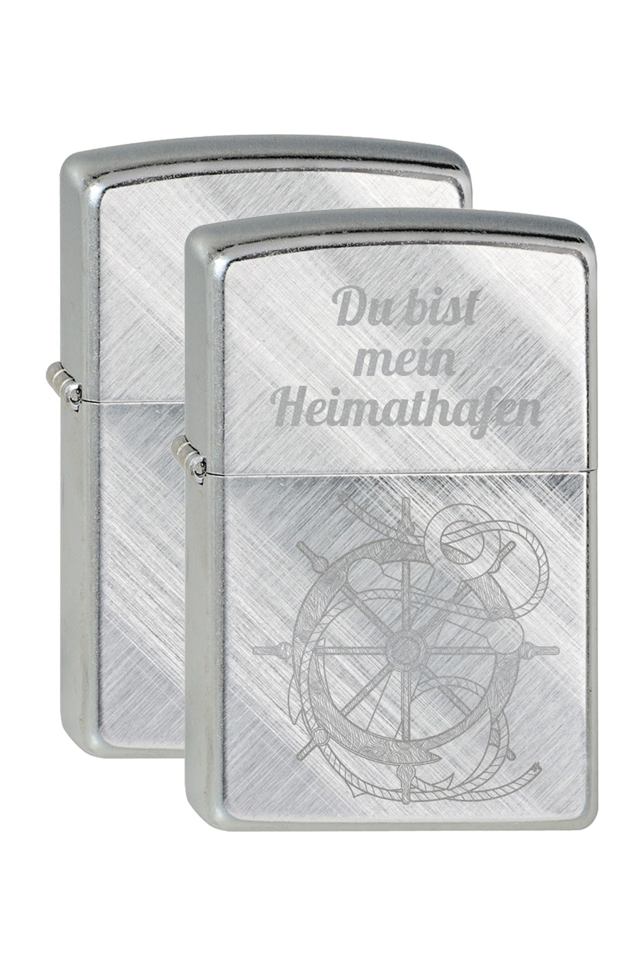 inkl. Gravur Zippo chrome diagonal weave