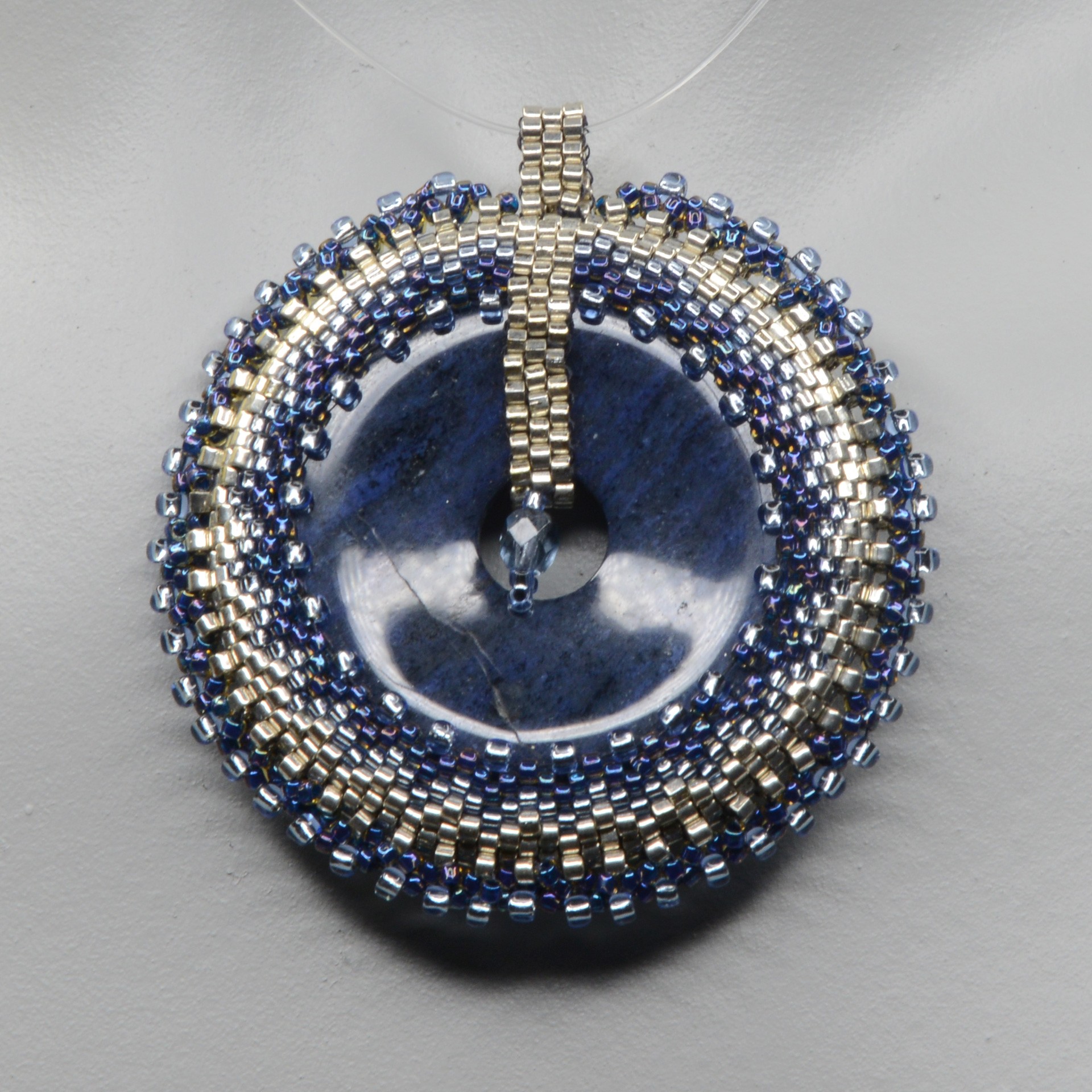 Dumortierit Anhänger "Lagune"